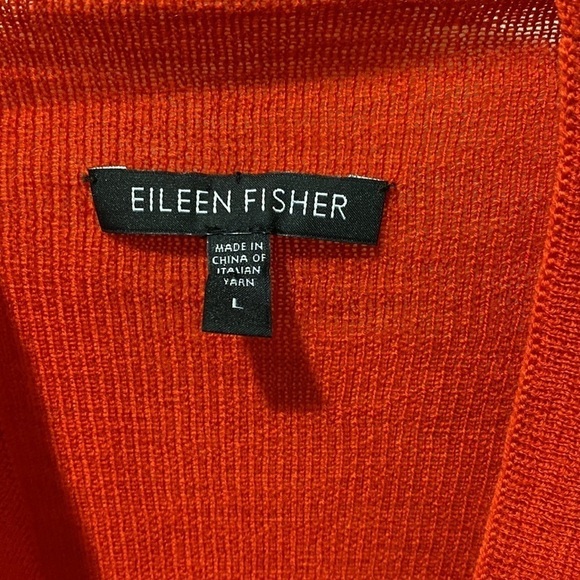 Eileen Fisher Red 100% Merino Wool Sweater - Picture 13 of 16